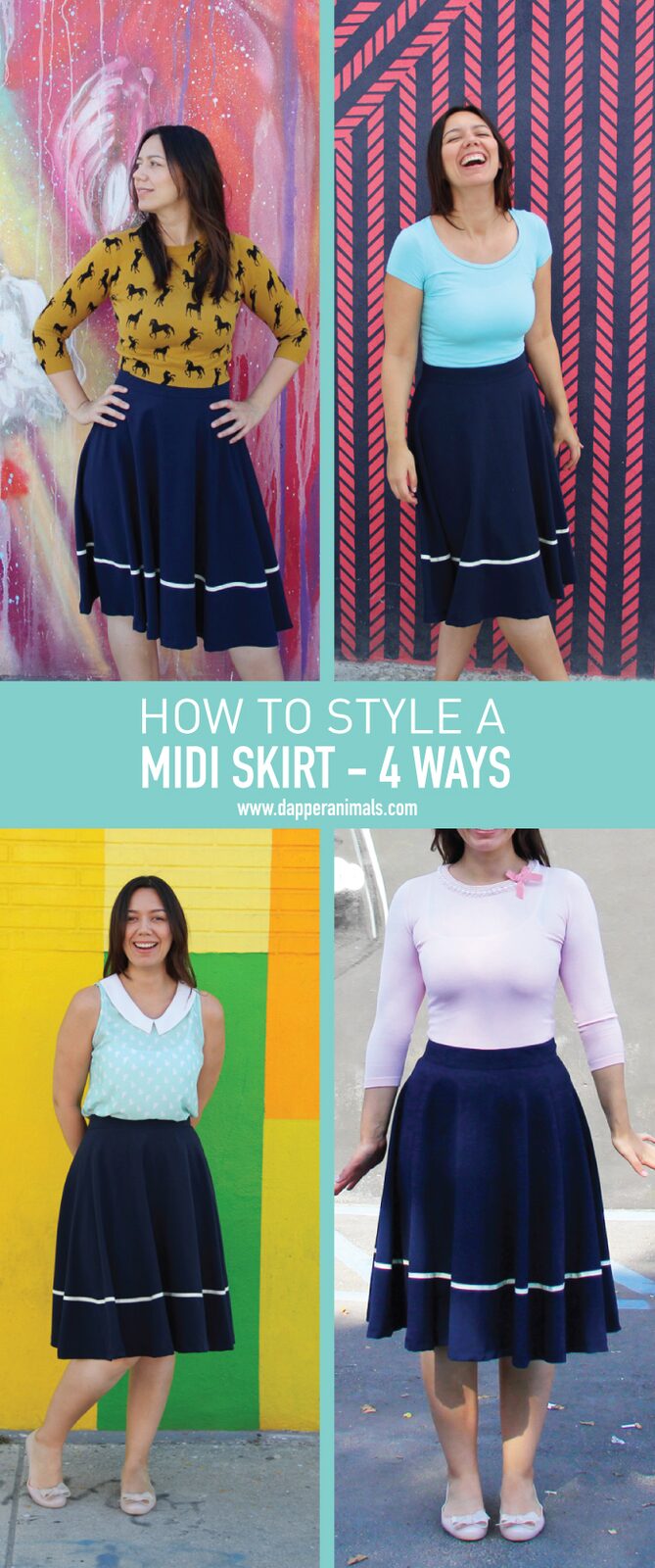 How To Style A Midi Skirt 4 Different Ways