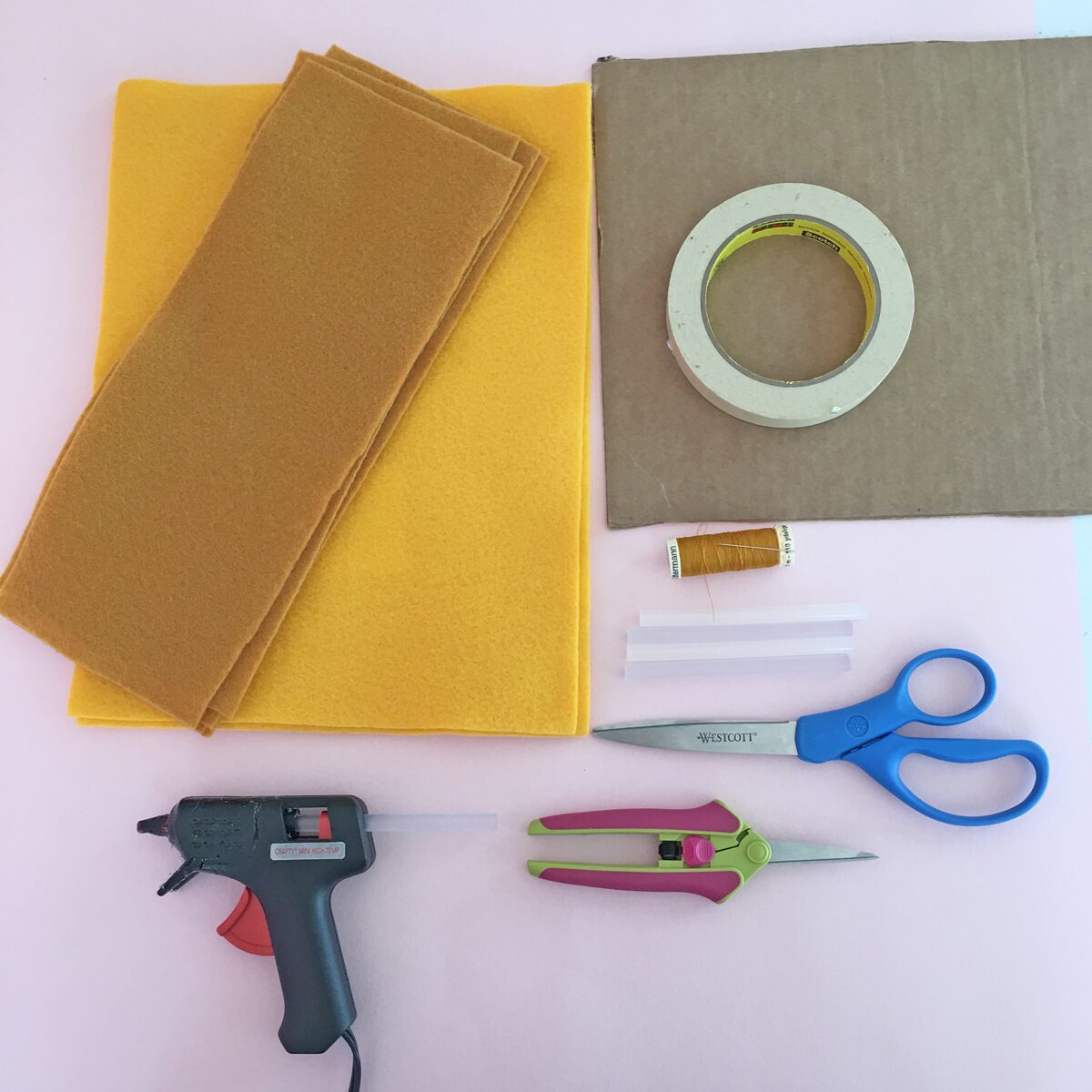How To Make a Felt Dinosaur Bag Tutorial: Materials Needed